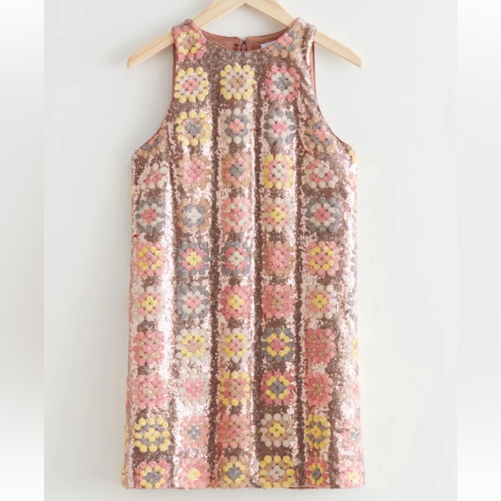& Other Stories Sleeveless Sequin Mini Dress